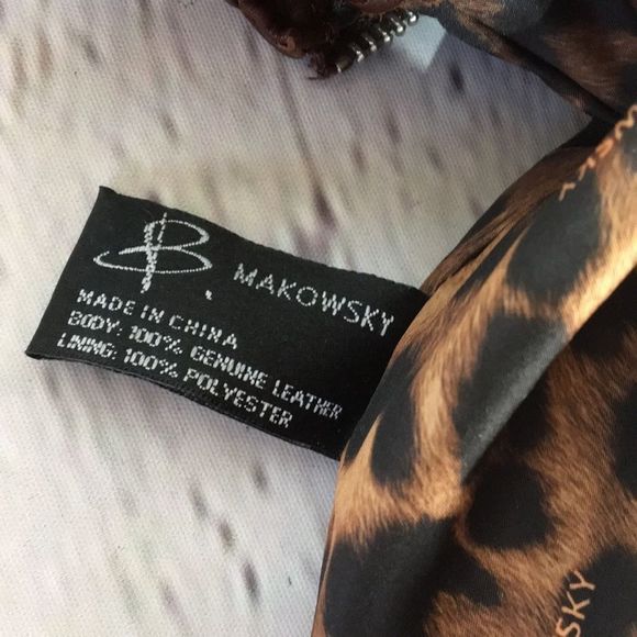 b. Makowsky Chocolate Brown Soft Leather Shoulder Bag Purse - Picture 14 of 16